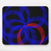 Rode Draaiende Accent Geometrische Muismat (Voorkant)