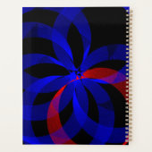 Rode Draaiende Accent Geometrische Spiraal Planner (Achterkant)