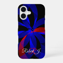 Rode Draaiende Geometrische Accent iPhone 16 Hoes
