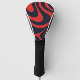 Rode Draaikolken Krachtige Dynamische Abstracte Go Golfheadcover