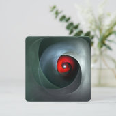 Rode Draaikunst Moderne Abstracte Kunstpatroon #19 Kaart (Staand voorkant)
