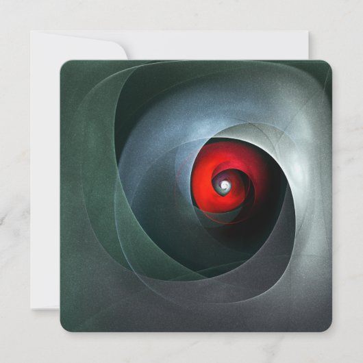Rode Draaikunst Moderne Abstracte Kunstpatroon #19 Kaart (Voorkant)