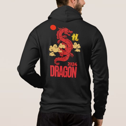 Rode draak 2024 hoodie (Achterkant)
