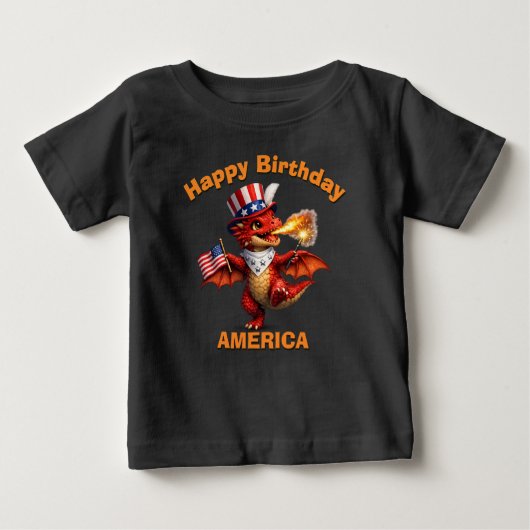 Rode Draak (6e) Patriottisch Kinder T-Shirt (Voorkant)