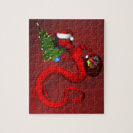 Rode draak 8x10 legpuzzel (Verticaal)