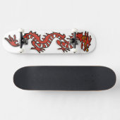 Rode draak artistieke skateboard dek (Horizontaal)