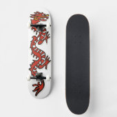 Rode draak artistieke skateboard dek (Voorkant)