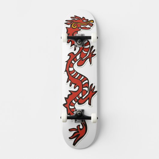 Rode draak artistieke skateboard dek (Voorkant)