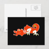 Rode draak briefkaart (Voorkant / Achterkant)