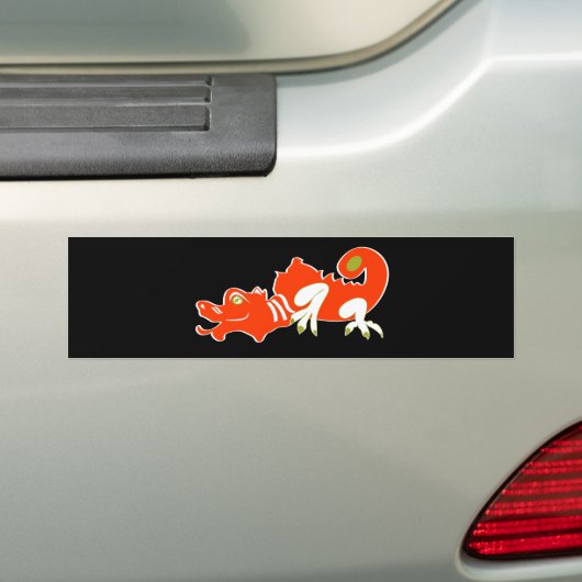 Rode draak bumpersticker (Op auto)