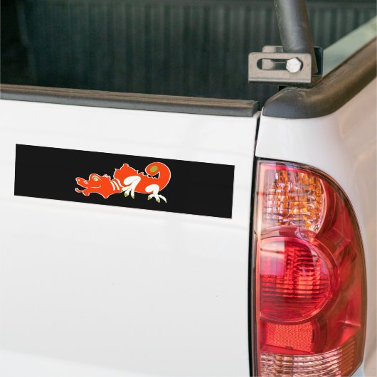 Rode draak bumpersticker (Op Truck)