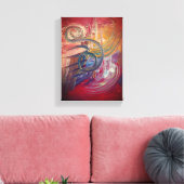 Rode Draak Canvas Afdruk (Insitu (Woonkamer))