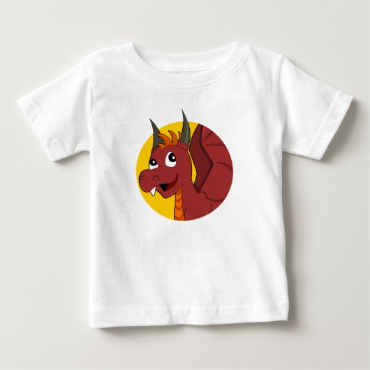 Rode draak cartoon baby T-Shirt (Voorkant)