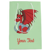Rode draak cartoon Gift Bag Medium Cadeauzakje (Voorkant)