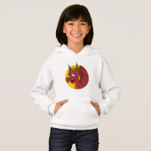 Rode draak cartoon hoodie (Voorkant volledig)