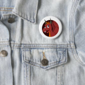 Rode draak-cartoon ronde button 5,7 cm (In situ)