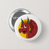 Rode draak-cartoon ronde button 5,7 cm (Voorkant /achterkant)