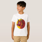 Rode draak cartoon T-Shirt (Voorkant volledig)