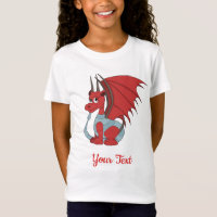 Rode draak cartoon T-Shirt