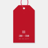 Rode Draak | Dubbel Geluk Bedankt Cadeaulabel (Achterkant)