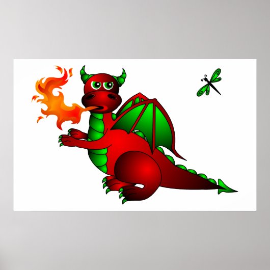 Rode draak en Dragonfly - hou op me te volgen! Poster (Voorkant)