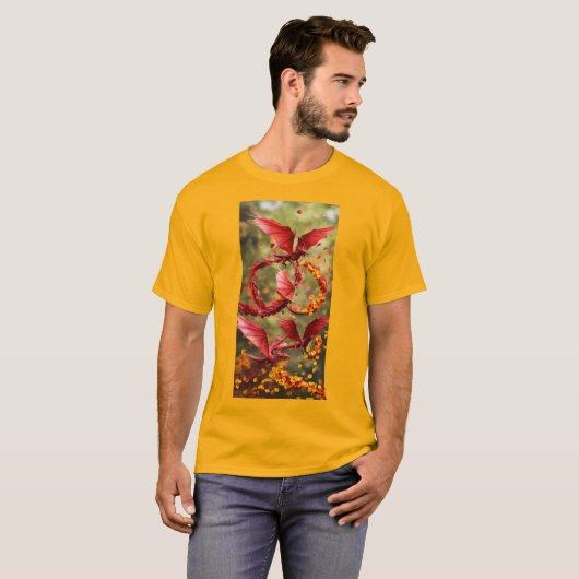 rode draak Fansion T-Shirt (Voorkant volledig)