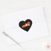 Rode draak hart sticker (Envelop)