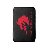 Rode draak hoofd ontwerp unieke badmat (Voorkant Verticaal)