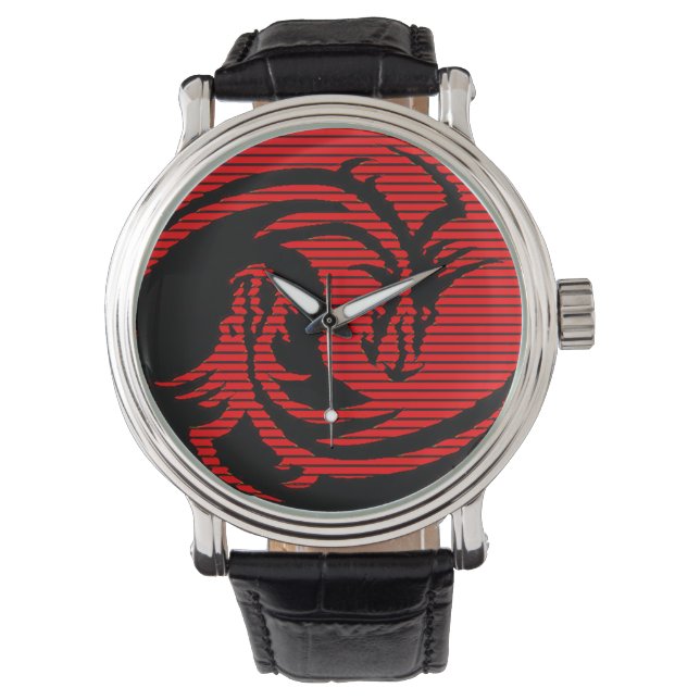 Rode draak horloge (Voorkant)