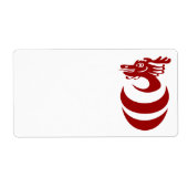 Rode draak in Ei Label (Voorkant)