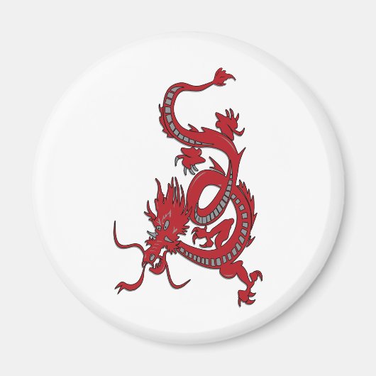 Rode Draak - Jaar van de Draak Magneet (Voorkant)