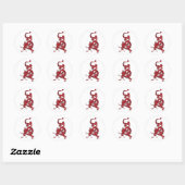 Rode draak - Jaar van de draak Ronde Sticker (Vel)