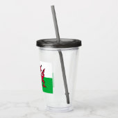 Rode Draak Keltische Vlag van Wales & Welsh Acryl Drinkbeker (Links)