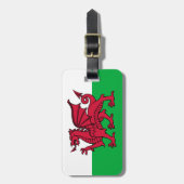 Rode Draak Keltische Vlag van Wales & Welsh Bagagelabel (Voorkant verticaal)