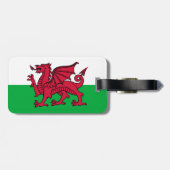Rode Draak Keltische Vlag van Wales & Welsh Bagagelabel (Achterkant horizontaal)