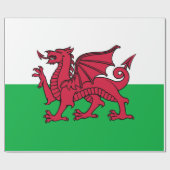 Rode Draak Keltische Vlag van Wales & Welsh Cadeaupapier (Vlak)