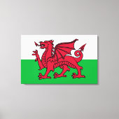 Rode Draak Keltische Vlag van Wales & Welsh Canvas Afdruk (Voorkant)