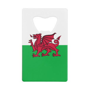 Rode Draak Keltische Vlag van Wales & Welsh Creditkaart Flessenopener