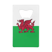 Rode Draak Keltische Vlag van Wales & Welsh Creditkaart Flessenopener (Achterkant)