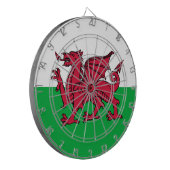 Rode Draak Keltische Vlag van Wales & Welsh Dartbord (Voorkant Links)