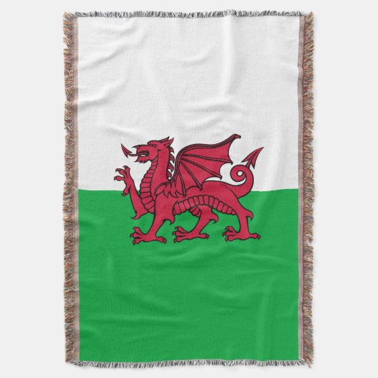 Rode Draak Keltische Vlag van Wales & Welsh Deken (Voorkant Verticaal)