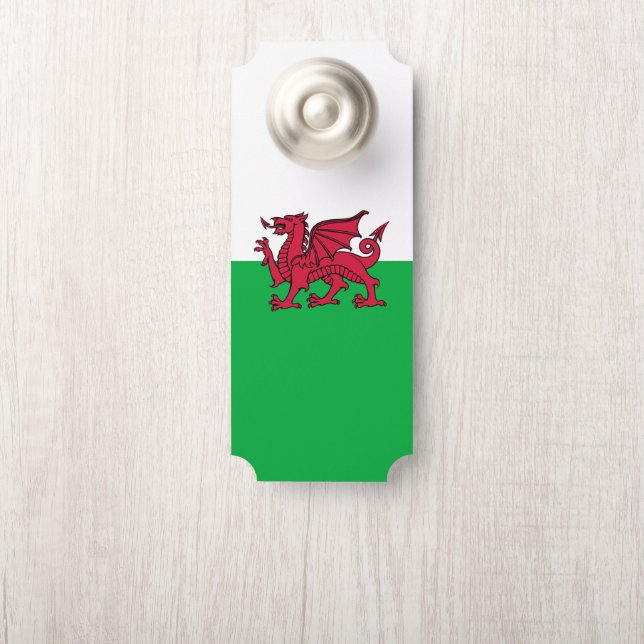 Rode Draak Keltische Vlag van Wales & Welsh Deurhanger (Op knop)