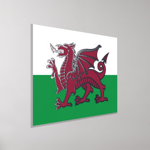 Rode Draak Keltische Vlag van Wales & Welsh Folie Afdrukken