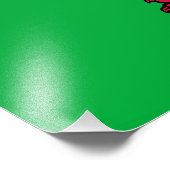 Rode Draak Keltische Vlag van Wales & Welsh Foto Afdruk (Hoek)