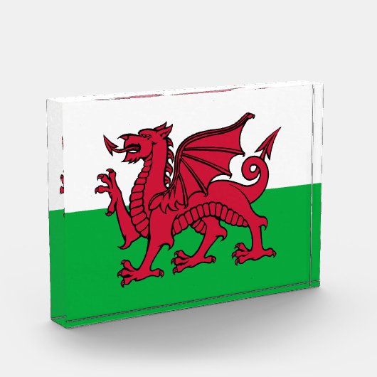 Rode Draak Keltische Vlag van Wales & Welsh Fotoblokken (Links)