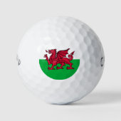 Rode Draak Keltische Vlag van Wales & Welsh Golfballen (Voorkant)