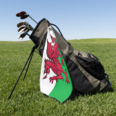Rode Draak Keltische Vlag van Wales & Welsh Golfhanddoek (Groen)