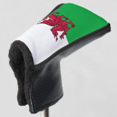 Rode Draak Keltische Vlag van Wales & Welsh Golfheadcover (3/4 voorkant)