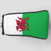 Rode Draak Keltische Vlag van Wales & Welsh Golfheadcover (Voorkant)