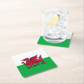 Rode Draak Keltische Vlag van Wales & Welsh Kartonnen Onderzetters (Insitu)